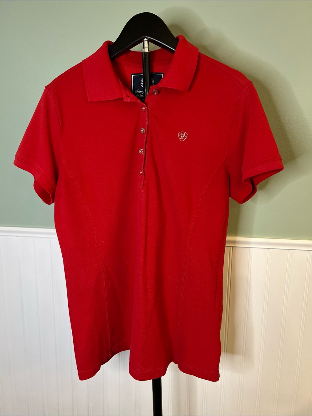 Ariat Red Short-Sleeve Polo. Size XL